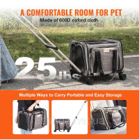 Vevor 313713 Dog Trolley Складний рюкзак для собак макс. 11,3 кг Вантажопідйомність 600D Оксфордська тканина Візок для собак з 4 Vevor 313713 Dog Trolley Складний рюкзак для собак макс. 11,3 кг Вантажопідйомність 600D Оксфордська тканина Візок для собак з 4