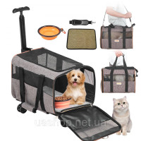 Vevor 313715 Dog Trolley Складний рюкзак для собак макс. 9,9 кг вантажопідйомність 600D Оксфордська тканина Візок для собак з 4 Vevor 313715 Dog Trolley Складний рюкзак для собак макс. 9,9 кг вантажопідйомність 600D Оксфордська тканина Візок для собак з 4