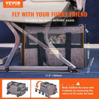 Vevor 313715 Dog Trolley Складний рюкзак для собак макс. 9,9 кг вантажопідйомність 600D Оксфордська тканина Візок для собак з 4 Vevor 313715 Dog Trolley Складний рюкзак для собак макс. 9,9 кг вантажопідйомність 600D Оксфордська тканина Візок для собак з 4
