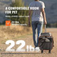 Vevor 313715 Dog Trolley Складний рюкзак для собак макс. 9,9 кг вантажопідйомність 600D Оксфордська тканина Візок для собак з 4 Vevor 313715 Dog Trolley Складний рюкзак для собак макс. 9,9 кг вантажопідйомність 600D Оксфордська тканина Візок для собак з 4
