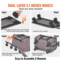 Vevor 313715 Dog Trolley Складний рюкзак для собак макс. 9,9 кг вантажопідйомність 600D Оксфордська тканина Візок для собак з 4 Vevor 313715 Dog Trolley Складний рюкзак для собак макс. 9,9 кг вантажопідйомність 600D Оксфордська тканина Візок для собак з 4