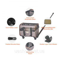Vevor 313715 Dog Trolley Складний рюкзак для собак макс. 9,9 кг вантажопідйомність 600D Оксфордська тканина Візок для собак з 4 Vevor 313715 Dog Trolley Складний рюкзак для собак макс. 9,9 кг вантажопідйомність 600D Оксфордська тканина Візок для собак з 4