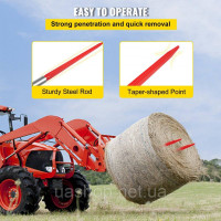 Vevor 313762 Вила для тюків Hay Bale Spear 32 дюйма з вантажопідйомністю 1350 фунтів для трактора Vevor 313762 Вила для тюків Hay Bale Spear 32 дюйма з вантажопідйомністю 1350 фунтів для трактора