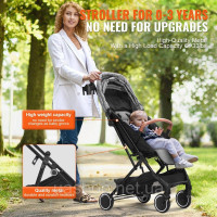 Vevor 313286 Коляска для новонароджених та дітей молодшого віку, регульована, складається одним натисканням, темно-сіра Vevor 313286 Коляска для новонароджених та дітей молодшого віку, регульована, складається одним натисканням, темно-сіра