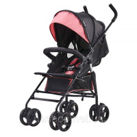 Vevor 313288 коляска дитяча баггі travel buggy регульована спинка чорний/рожевий