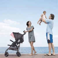 Vevor 313288 коляска дитяча баггі travel buggy регульована спинка чорний/рожевий Vevor 313288 коляска дитяча баггі travel buggy регульована спинка чорний/рожевий