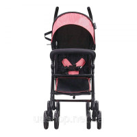 Vevor 313288 коляска дитяча баггі travel buggy регульована спинка чорний/рожевий Vevor 313288 коляска дитяча баггі travel buggy регульована спинка чорний/рожевий