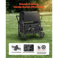 Vevor 313293 Коляска Wagon для 4 дітей Push Pull Складана коляска 330LBS Навантаження Vevor 313293 Коляска Wagon для 4 дітей Push Pull Складана коляска 330LBS Навантаження