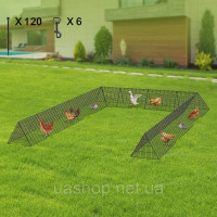 Vevor 313805 Тунель для курей, 600 x 400 x 61,5 см, курник для двору, переносний вуличний вольєр для вільного вигулу з кутовою