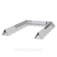 Vevor 313805 Тунель для курей, 600 x 400 x 61,5 см, курник для двору, переносний вуличний вольєр для вільного вигулу з кутовою