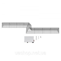 Vevor 313804 Тунель для курей, курник для двору 729 x 200 x 61,5 см, переносний вуличний вольєр для вільного вигулу з кутовою