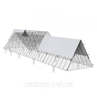 Vevor 313804 Тунель для курей, курник для двору 729 x 200 x 61,5 см, переносний вуличний вольєр для вільного вигулу з кутовою