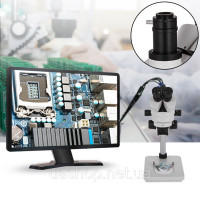 Vevor 313382 3.5X-90X Simul Focal цифровий зум-стереомікроскоп Al-Zn сплав 360 градусів поворотний тринокулярний стереомікроскоп