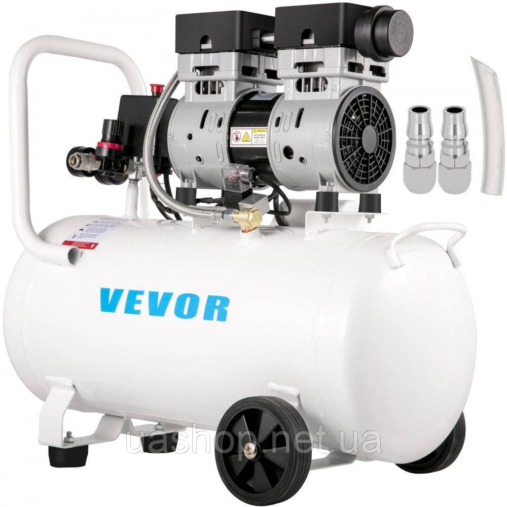 Vevor 313851 Компресор Whisper 50 л, безшумний безмасляний компресор 750 Вт, безмасляний повітряний компресор 68 дБ, компресор