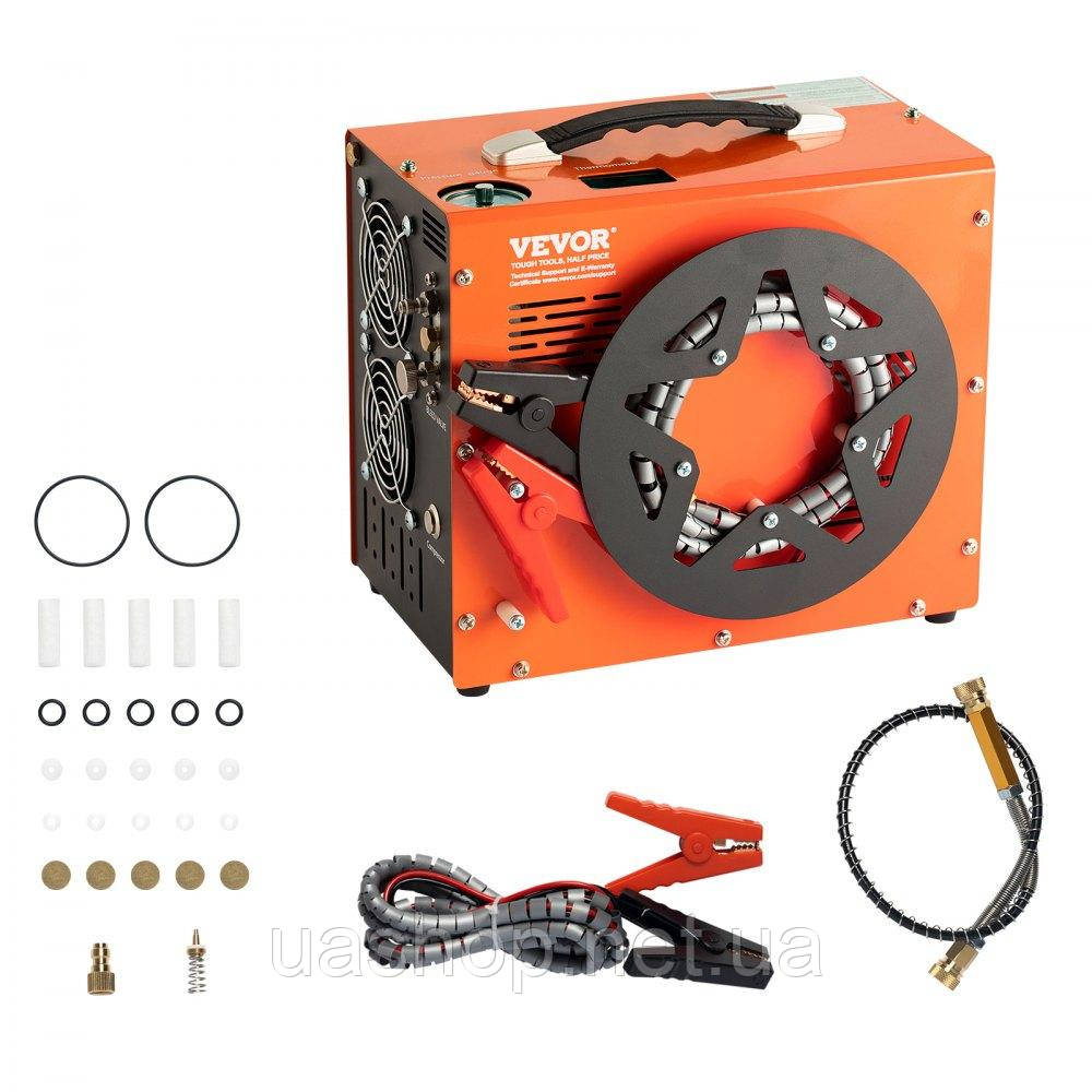 Vevor 313869 PCP компресор 30Mpa / 4500PSI повітряний компресор 1л портативний PCP компресор DC12V & AC120V 25хв робочий цикл