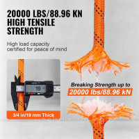 Vevor 313881 Мотузка для лазіння по деревах Arborist, подвійне плетення з поліестеру, 1,9 см х 67 м Vevor 313881 Мотузка для лазіння по деревах Arborist, подвійне плетення з поліестеру, 1,9 см х 67 м