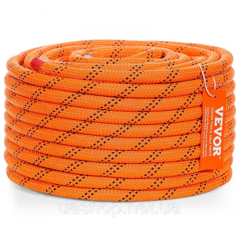 Vevor 313884 Мотузка для лазіння по деревах Arborist, подвійне плетення з поліестеру, 1,27 см х 36,6 м