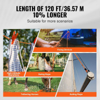 Vevor 313884 Мотузка для лазіння по деревах Arborist, подвійне плетення з поліестеру, 1,27 см х 36,6 м Vevor 313884 Мотузка для лазіння по деревах Arborist, подвійне плетення з поліестеру, 1,27 см х 36,6 м