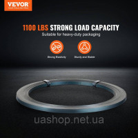 Vevor 313900 рулон сталевий обв'язки 100м х 12,7мм пакувальна стрічка сталева стрічка 500кг