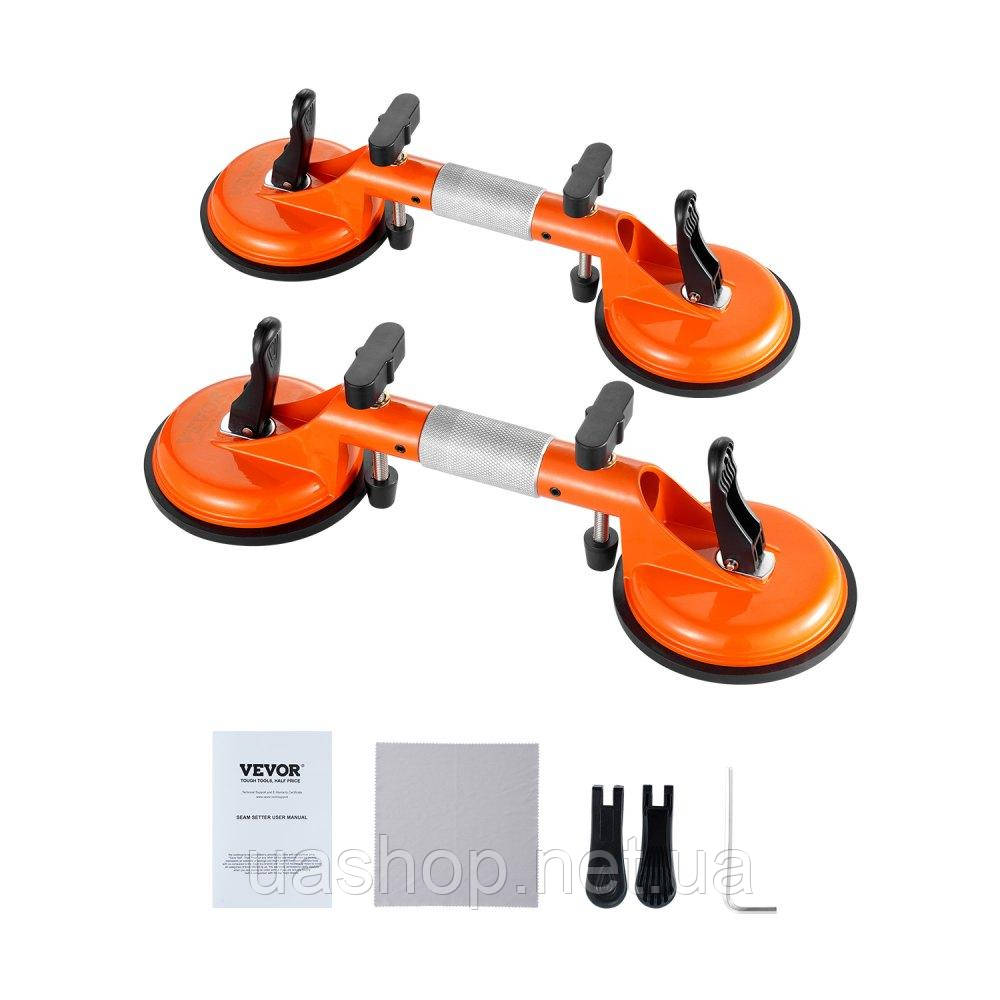 Vevor 313934 З'єднувач для швів Seamless Seam Setter, 2 шт., з вакуумними присосками 125 мм, для з'єднання та вирівнювання швів,