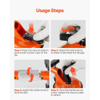 Vevor 313934 З'єднувач для швів Seamless Seam Setter, 2 шт., з вакуумними присосками 125 мм, для з'єднання та вирівнювання швів,