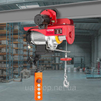 Vevor 313971 Електрична таль ланцюгова, 1300 Вт Електричний блок, вантажопідйомність подвійного троса 800 кг Підйомна таль Vevor 313971 Електрична таль ланцюгова, 1300 Вт Електричний блок, вантажопідйомність подвійного троса 800 кг Підйомна таль