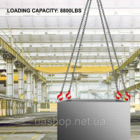 Vevor 313993 Петля ланцюга Vivor - 10,16 мм х 2,01 м чотири - друзі з сталевими гачками - якісний клас 80