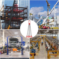 Vevor 313993 Петля ланцюга Vivor - 10,16 мм х 2,01 м чотири - друзі з сталевими гачками - якісний клас 80