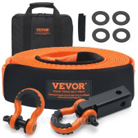 Vevor 314414 Трос для буксирування автомобіля, 36 000 фунтів, 30 футів 3 дюйми, аварійний, надміцний трос для буксирування Vevor 314414 Трос для буксирування автомобіля, 36 000 фунтів, 30 футів 3 дюйми, аварійний, надміцний трос для буксирування