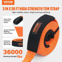 Vevor 314414 Трос для буксирування автомобіля, 36 000 фунтів, 30 футів 3 дюйми, аварійний, надміцний трос для буксирування Vevor 314414 Трос для буксирування автомобіля, 36 000 фунтів, 30 футів 3 дюйми, аварійний, надміцний трос для буксирування