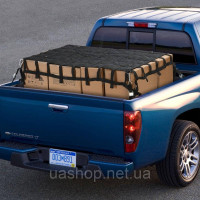 Vevor 314437 Вантажна сітка, 183 x 145 см, сітка для кузова вантажівки, 4 регульовані ремені з карабінами та S-подібними гачками,