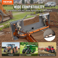 Vevor 314056 6,35 мм Монтажна пластина для міні-навантажувача Швидке кріплення 6 см Приймач Vevor 314056 6,35 мм Монтажна пластина для міні-навантажувача Швидке кріплення 6 см Приймач