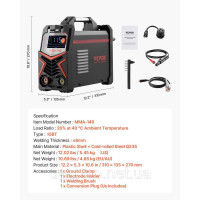 Vevor 314480 TIG Welder 4-in-1 Welder Pulse MMA Lift Stick IGBT Inverter LED Vevor 314480 TIG Welder 4-in-1 Welder Pulse MMA Lift Stick IGBT Inverter LED