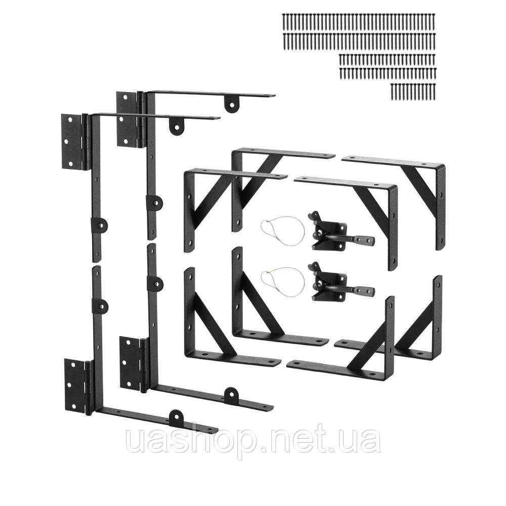 Vevor 314086 Кронштейн кутового кріплення для воріт, комплект фурнітури для рами залізних воріт із захистом від провисання,