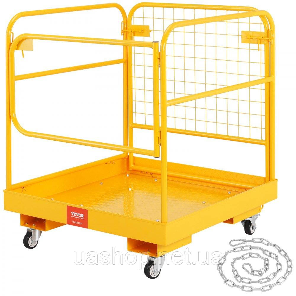 Vevor 314100 Робоча платформа 92x92см Робочий кошик з безпечного кошика Q235B Max. Вантажопідйомність до 544 кг Платформа для