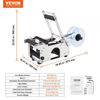 Vevor 314108 Напівавтоматичний етикетувальник пляшок MT-50 Vevor 314108 Напівавтоматичний етикетувальник пляшок MT-50