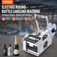 Vevor 314110 Напівавтоматична машина для етикетування круглих пляшок, етикетувальник електричний, 20-50 етикеток/хв