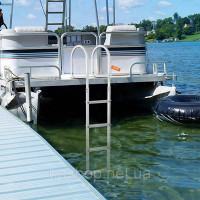 Vevor 314193 Dock Ladder 4 знімні сходинки Вантажопідйомність 227 кг Понтонна драбина для човна з алюмінієвого сплаву зі сходинкою