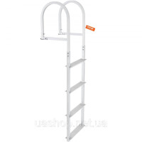 Vevor 314193 Dock Ladder 4 знімні сходинки Вантажопідйомність 227 кг Понтонна драбина для човна з алюмінієвого сплаву зі сходинкою