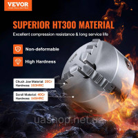 Vevor 314616 Токарний патрон K11-160 160мм трикулачковий патрон HT300 Матеріал 3-х кулачковий патрон Діапазон затиску 3,5-160мм