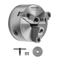 Vevor 314620 3-кулачковий токарний патрон φ160 мм з опорною пластиною з різьбою 38,1 мм-8