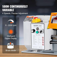 Vevor 314633 Токарний верстат по металу 500 Вт Токарний верстат по металу 18x36 см HT200 Чавунний настільний токарний верстат Vevor 314633 Токарний верстат по металу 500 Вт Токарний верстат по металу 18x36 см HT200 Чавунний настільний токарний верстат