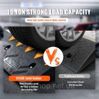 Vevor 314225 Пандус для порогів Суцільнолитий гумовий пандус для порогів Макс. Вантажопідйомність до 15 тонн Пандус з бордюрного