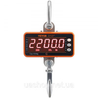 Vevor 314251 Цифрові підвісні ваги від 9 до 1000 кг кранові ваги фунтів/кг/поїзд ваги 0,2 кг точність ігрові ваги промислові ваги