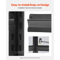 Vevor 314279 Стелаж для зберігання, 907 кг, безболтові стелажі, підвальні стелажі, міцні регульовані металеві гаражні стелажі, 5