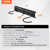 Vevor 314307 Велосипед настінний кріплення гараж 6 велосипедів 5 шоломів Vevor 314307 Велосипед настінний кріплення гараж 6 велосипедів 5 шоломів