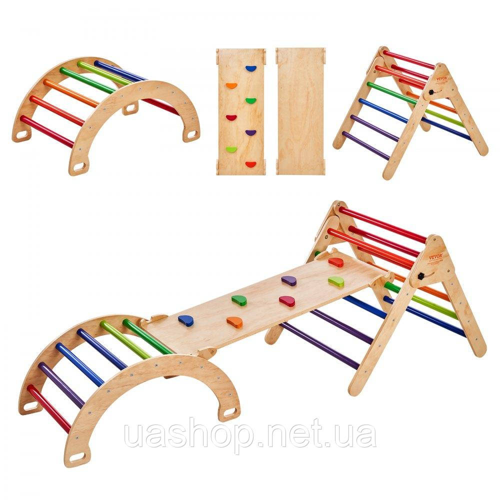 Vevor 314697 Pikler Трикутник Набір 5 в 1 Монтессорі Іграшка для лазіння Toddlers Colorful