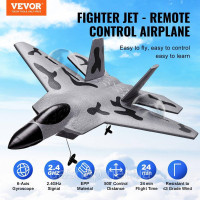 Vevor 314705 Літак RC, 2-канальний літак на дистанційному управлінні 2,4 ГГц з 6-осьовим гіростабілізатором, готова до польоту