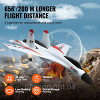 Vevor 314709 Літак RC, 2,4 ГГц 4-канальний літак з дистанційним керуванням та 6-осьовим гіростабілізатором, готова до польоту