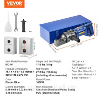 Vevor 315671 Електричний різак арматури 1000 Вт Болторіз Болторіз 4-16 мм Vevor 315671 Електричний різак арматури 1000 Вт Болторіз Болторіз 4-16 мм